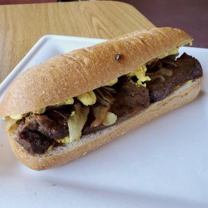Steak and cheese at Magic Vegan Cafe in Gulfport