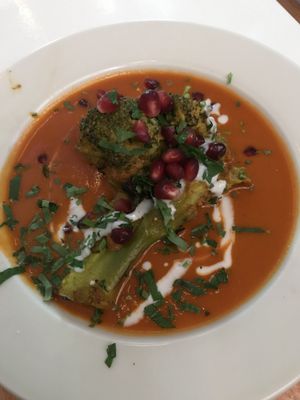 Tandoori broccoli  at Genesis Plant Based Alchemy in North London