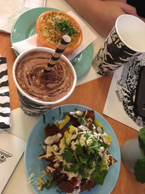 Overview of stuff minus a taco - £23 at Genesis Plant Based Alchemy in North London