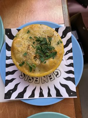 Mac and cheese at Genesis Plant Based Alchemy in North London