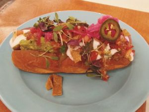 Mayan Dog at Genesis Plant Based Alchemy in North London