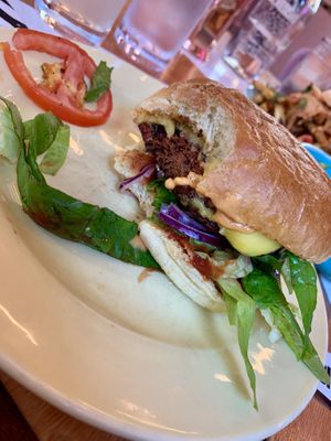 Genesis burger at Genesis Plant Based Alchemy in North London