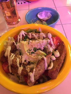 César salad at Genesis Plant Based Alchemy in North London