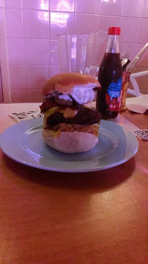 American Woman Burger at Genesis Plant Based Alchemy in North London