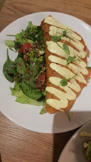 Chickpea omelette at Stars Coffee in Riga