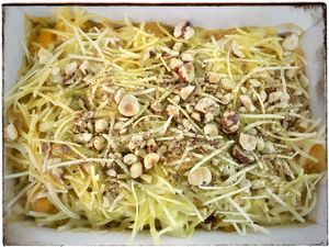 Gratin de butternut au faux-mage et noisettes concassées  at Boulangerie Arnaud in Lyon