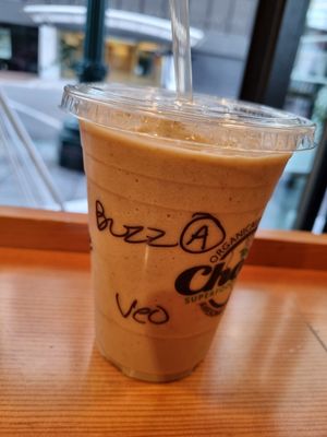 Coffee buzz at Choice Superfood Bar & Juicery - Little Italy in San Diego