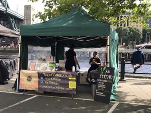 Quayside market  at Sun of Seitan in Newcastle Upon Tyne