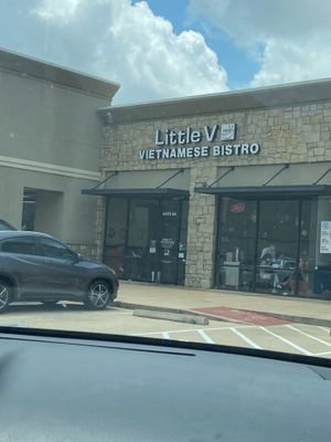 Located in a plaza at Little V's Vietnamese Bistro in Katy