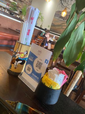 Menu is digital at Little V's Vietnamese Bistro in Katy