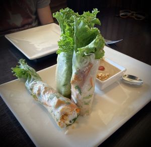 Tofu spring rolls - beautiful and yummy at Little V's Vietnamese Bistro in Katy