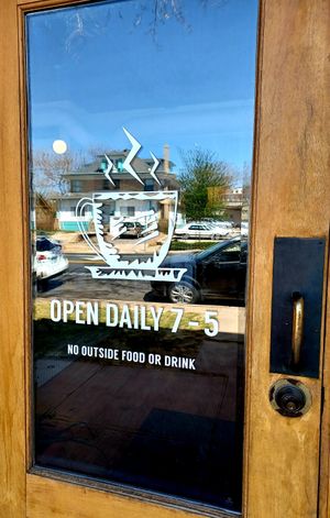 Front door at Margie's Java Joint in Greeley