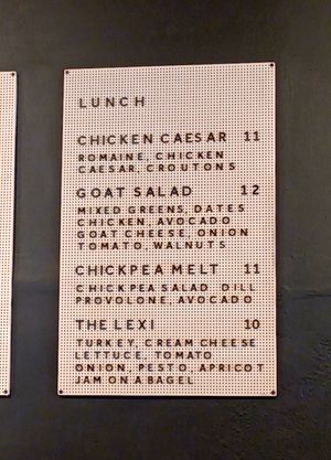 Lunch menu options at Margie's Java Joint in Greeley