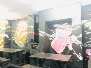 Modern decor at Frost Burgers in Liverpool