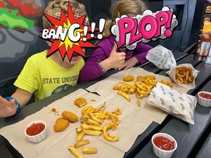 Friet en nuggets voor de kids  at Frost Burgers in Liverpool