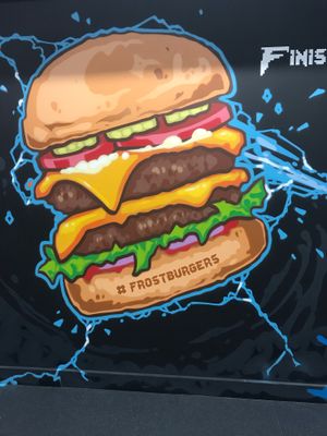 Wall art at Frost Burgers in Liverpool