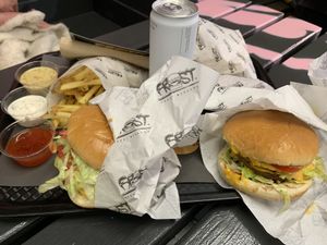 Doesn’t even matter what options these were. Filthy and amazing! at Frost Burgers in Liverpool