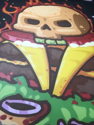 Spray art 😍 at Frost Burgers in Liverpool