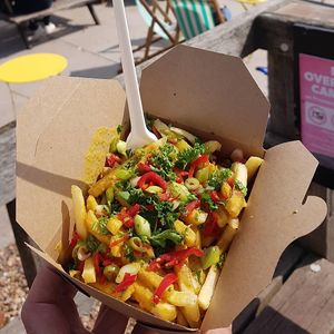 Katsu curry fries at Goat Ledge in Hastings