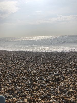 The sea! at Goat Ledge in Hastings