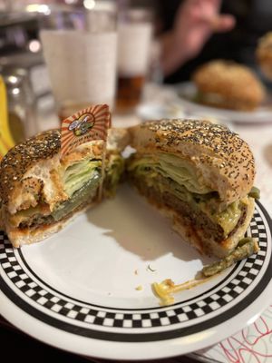 Mexican burger 🍔  at American Dream Diner in Geneva