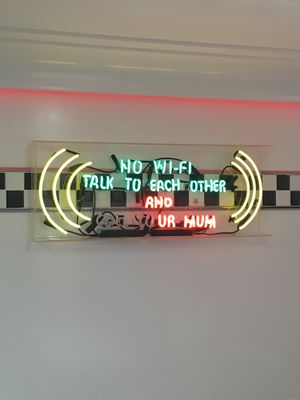 Neon sign at American Dream Diner in Geneva