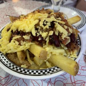 Chilli fries at American Dream Diner in Geneva
