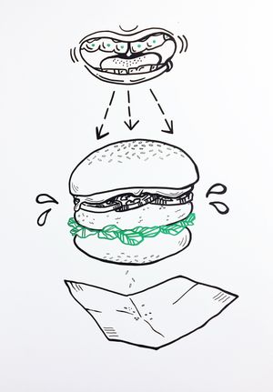 The walls of Bmore RIghteous are adorned with hand-painted details at Bmore Righteous in Baltimore