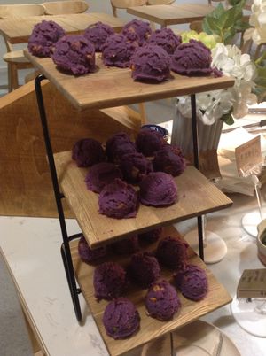 Purple sweet potato mounds at Everyday in Hong Kong Island