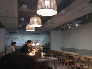 Kitchen staff preparing for the lunch buffet. at Everyday in Hong Kong Island