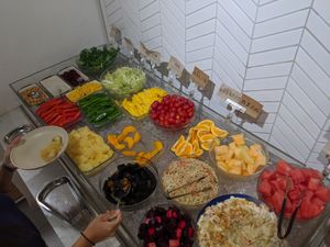 Salad and fruit bar at Everyday in Hong Kong Island