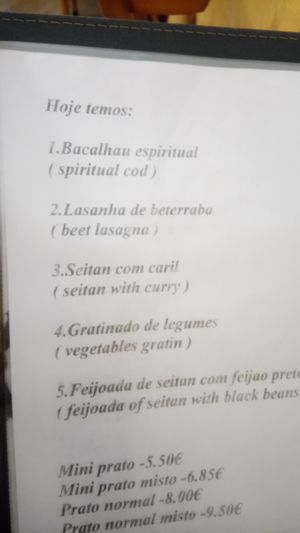 first item is fish... at Bio in Lisbon