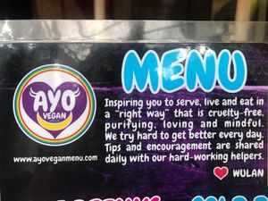 Mission statement  at Ayo Vegan - Peliatan in Ubud