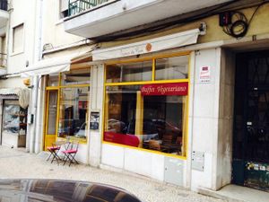 Outside at Espaco da Rosa in Lisbon