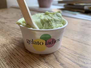 Avocado lime mint sorbet  at Gelato Ladies in Tallinn