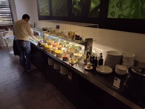 The buffet space, with soup included in the price. at Green Pepper in Lisbon