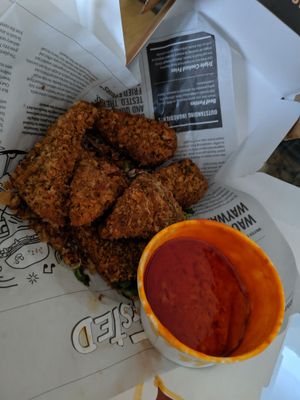 Demon Vings and delicious buffalo sauce at Twisted London in East London