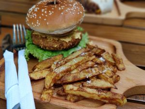Chickpea burger at El Cafe Vegetarian Food in Ho Chi Minh City