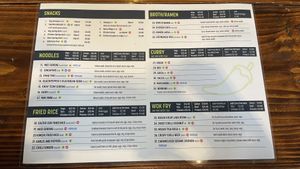 Menu 2/2  at Malay Kitchen in Kinsale