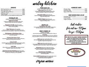 Full VEGAN MENU! with options of tofu/seitan :) at Malay Kitchen in Kinsale