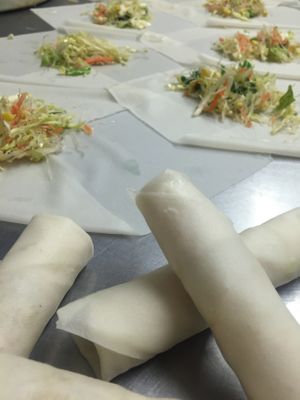 Homemade handroll vegan spring rolls (Popia-in Malay language) at Malay Kitchen in Kinsale