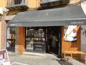 Outside at I Need Coffee in Granada