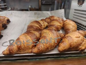 Vegan croissant at I Need Coffee in Granada