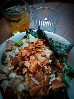 Vegan Cesar Salad & delicious jasmine green tea 🍵 at SLA - Haarlemmerdijk in Amsterdam