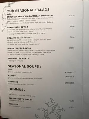 Menu (August 2018 at SLA - Haarlemmerdijk in Amsterdam