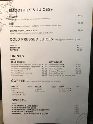 Menu (August 2018) at SLA - Haarlemmerdijk in Amsterdam