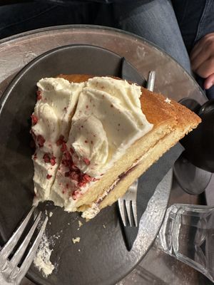 Victoria sponge cake  at The Watermill Cafe in Aberfeldy