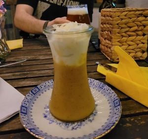dessert, mango chia pudding at Pure Note in Dusseldorf