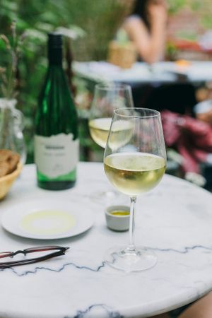 Variation of vegan & local wines.  at Pure Note in Dusseldorf