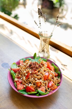 Dish of the day. Vegan organic and freshly cooked.  at Pure Note in Dusseldorf